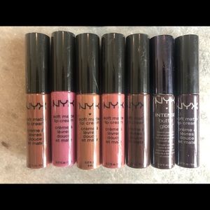 A box full of NYX makeup